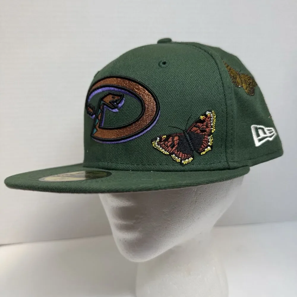 New Era x Felt Arizona Diamondbacks Green 59Fifty Fitted Hat Sz 7 3/8 New Rare
